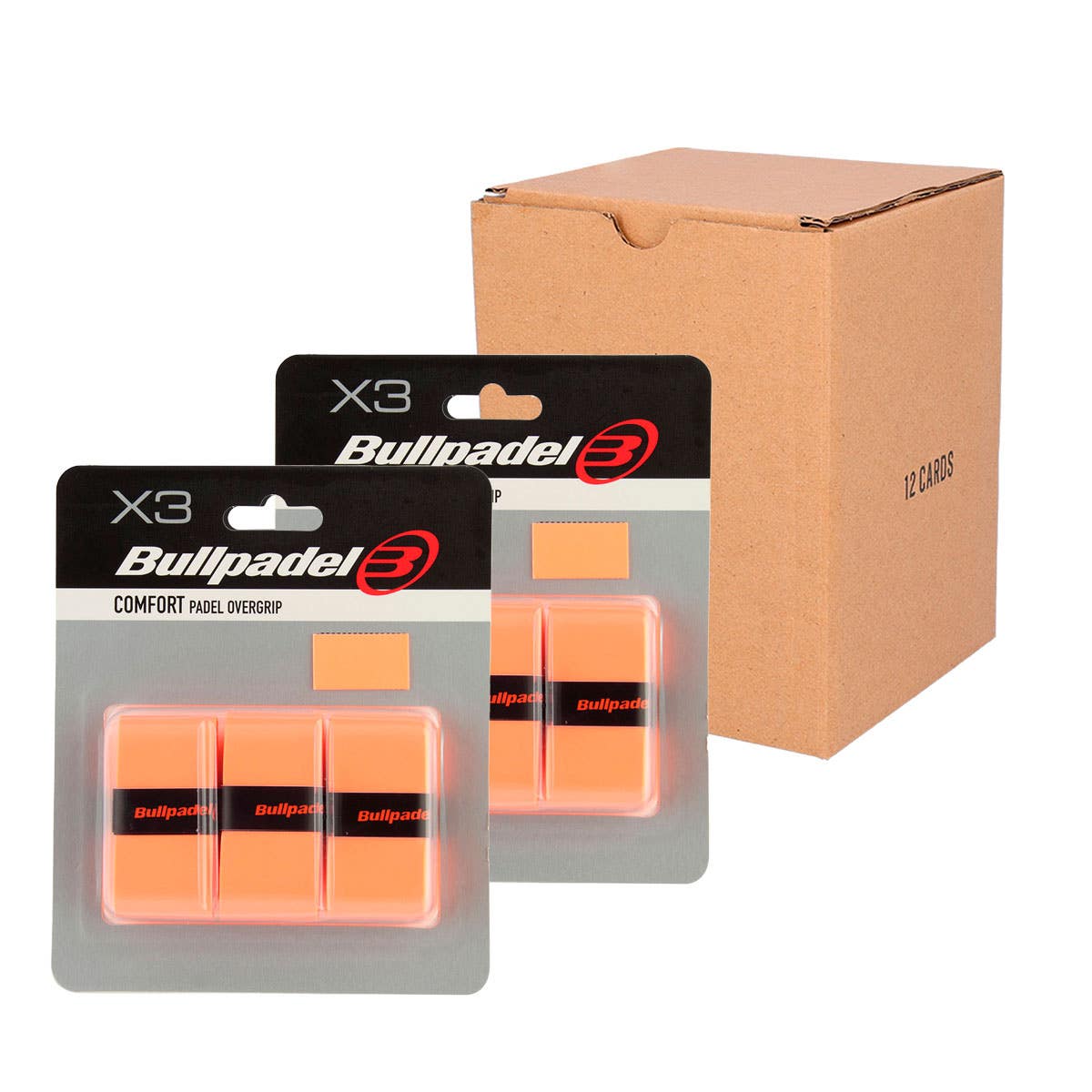 BOX OVERGRIP BULLPADEL GB1200 ORANGE 12PCS
