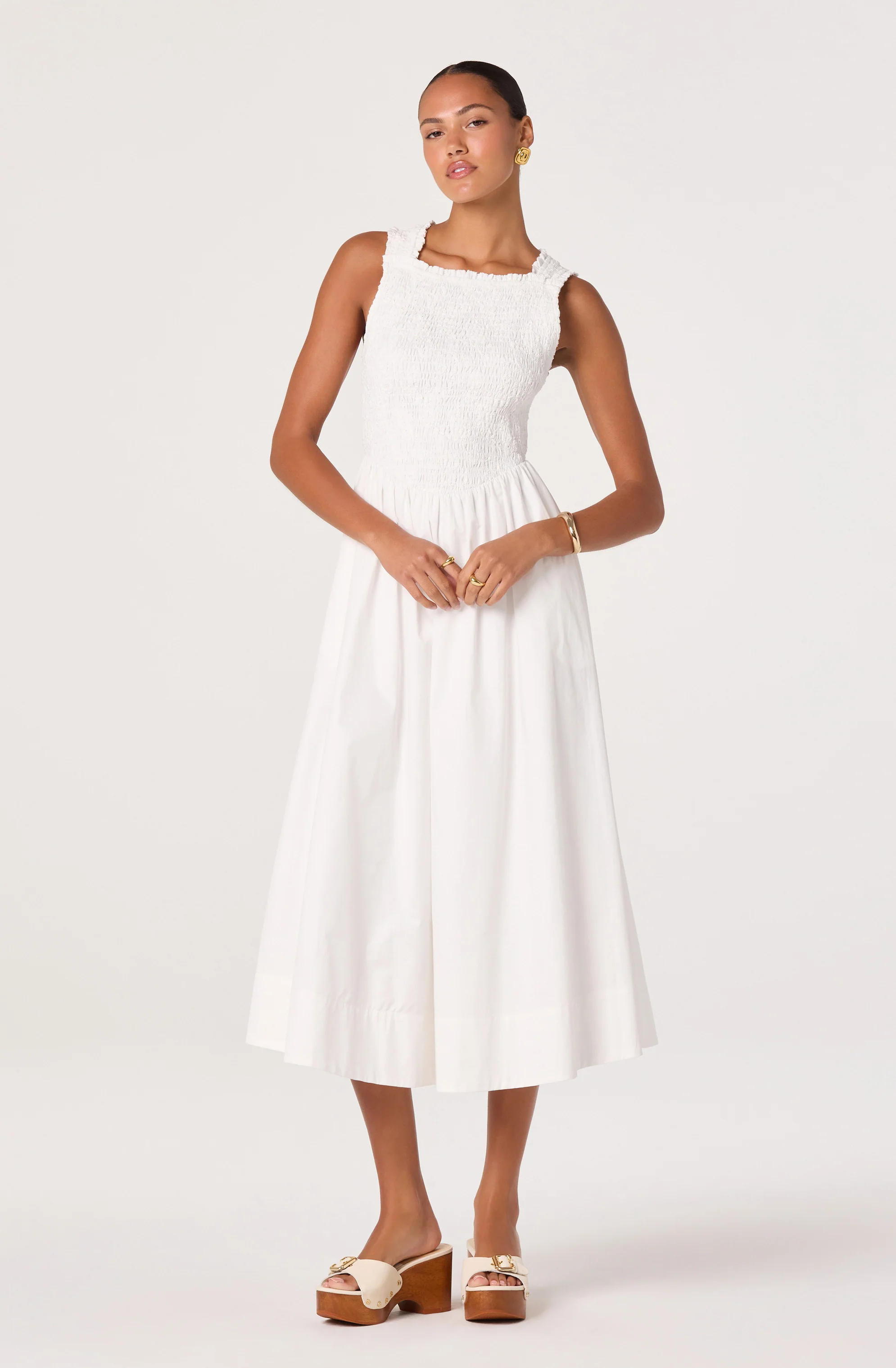 Hollie Smocked Midi Dress
