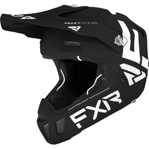 FXR CLUTCH CX BLACK/WHITE 2022 cross helmet - Black / WhiteRef: FXR0275