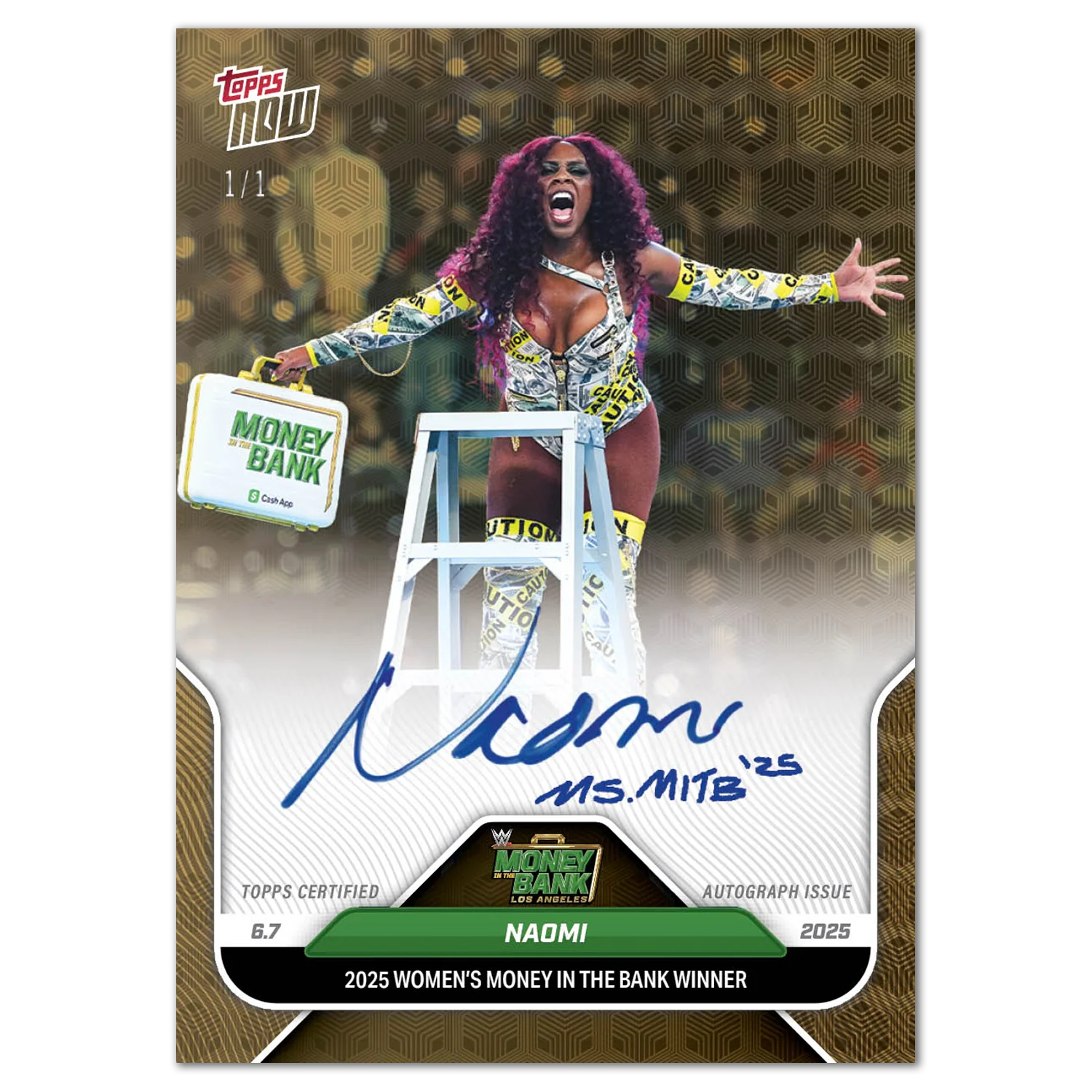 Naomi - 2025 WWE Topps NOW® - Card 62 - LOOK FOR AUTOS