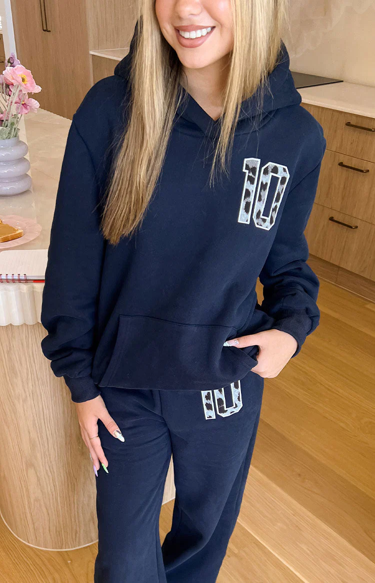 Burgundy Leopard Star Hoodie