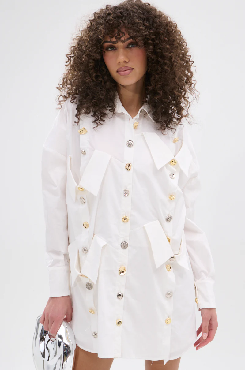 My Boyfriends Shirt Again Poplin Mini Dress