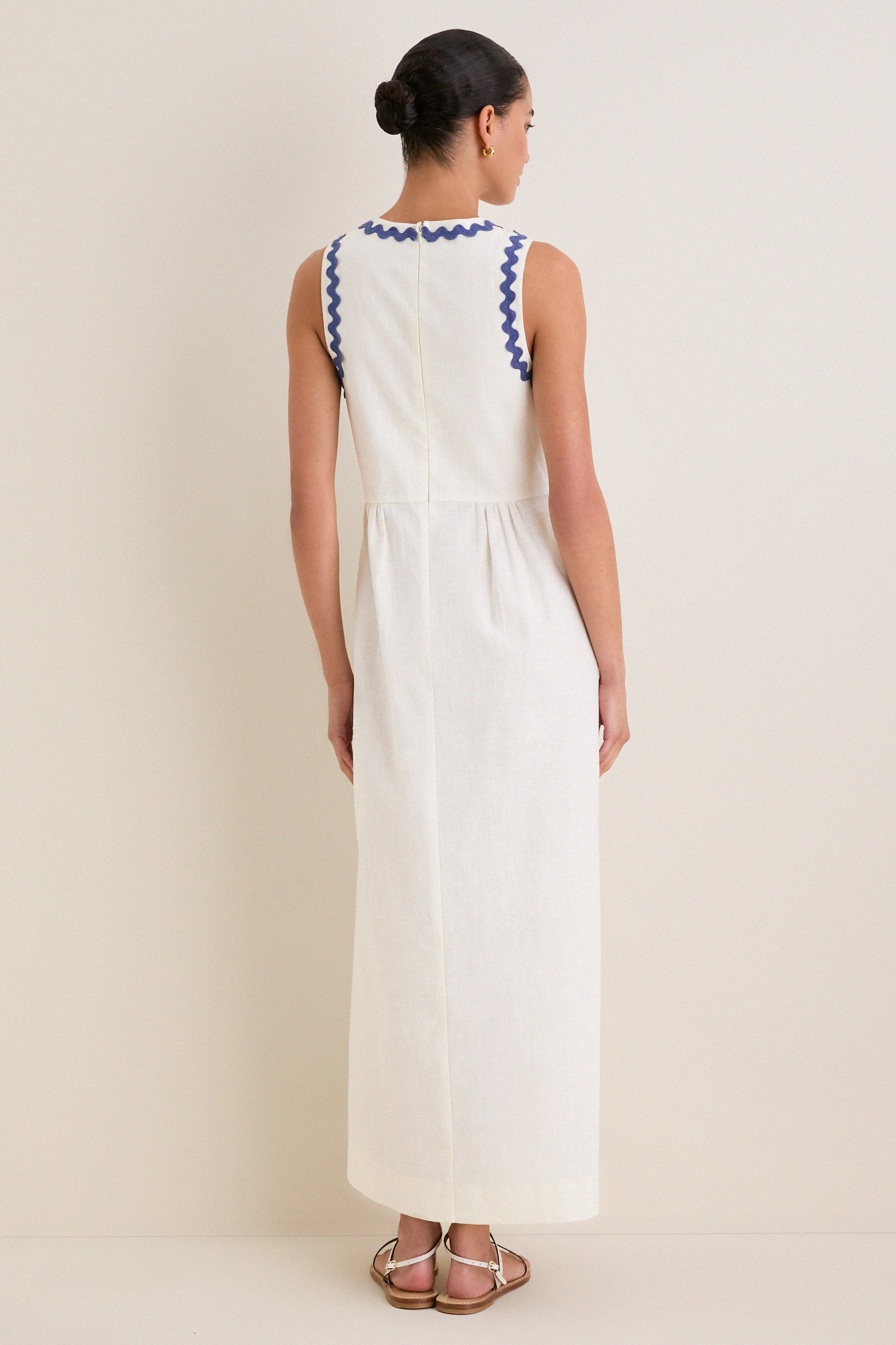 Ivory Ric Rac Tie Brocks Dress