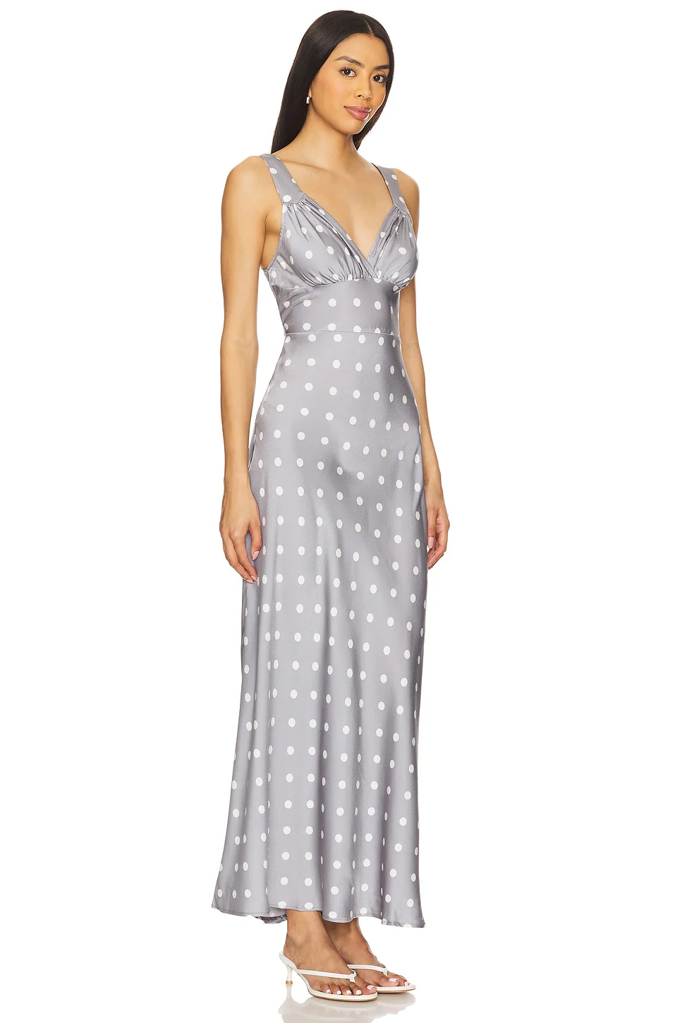 Ruched Cup Slip Maxi Dress