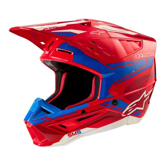 Casque cross Alpinestars SUPERTECH S-M5 - ACTION 2 2023 - Rouge / BleuRef : AP3239