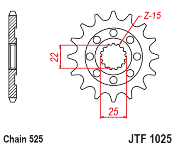JT. Standard steel 1025 - 525Ref: Jtc00609A / 1127996001