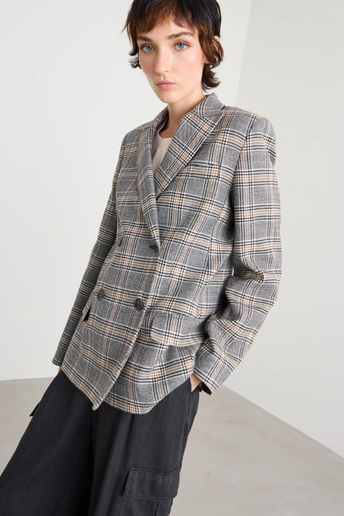 Wool batavia blazer - GREY