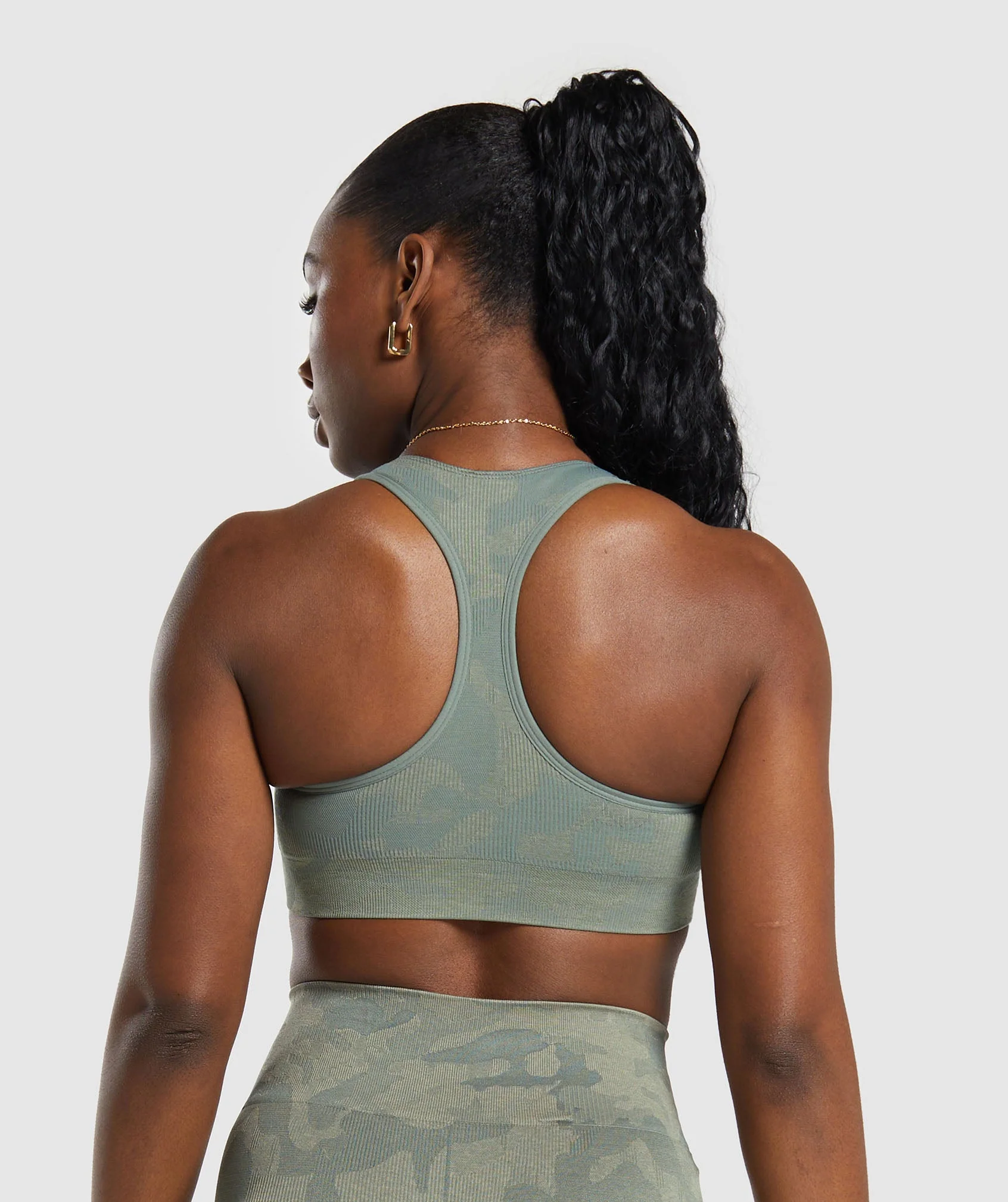 Adapt Camo Seamless Sports Bra Unit Green/Chalk Green