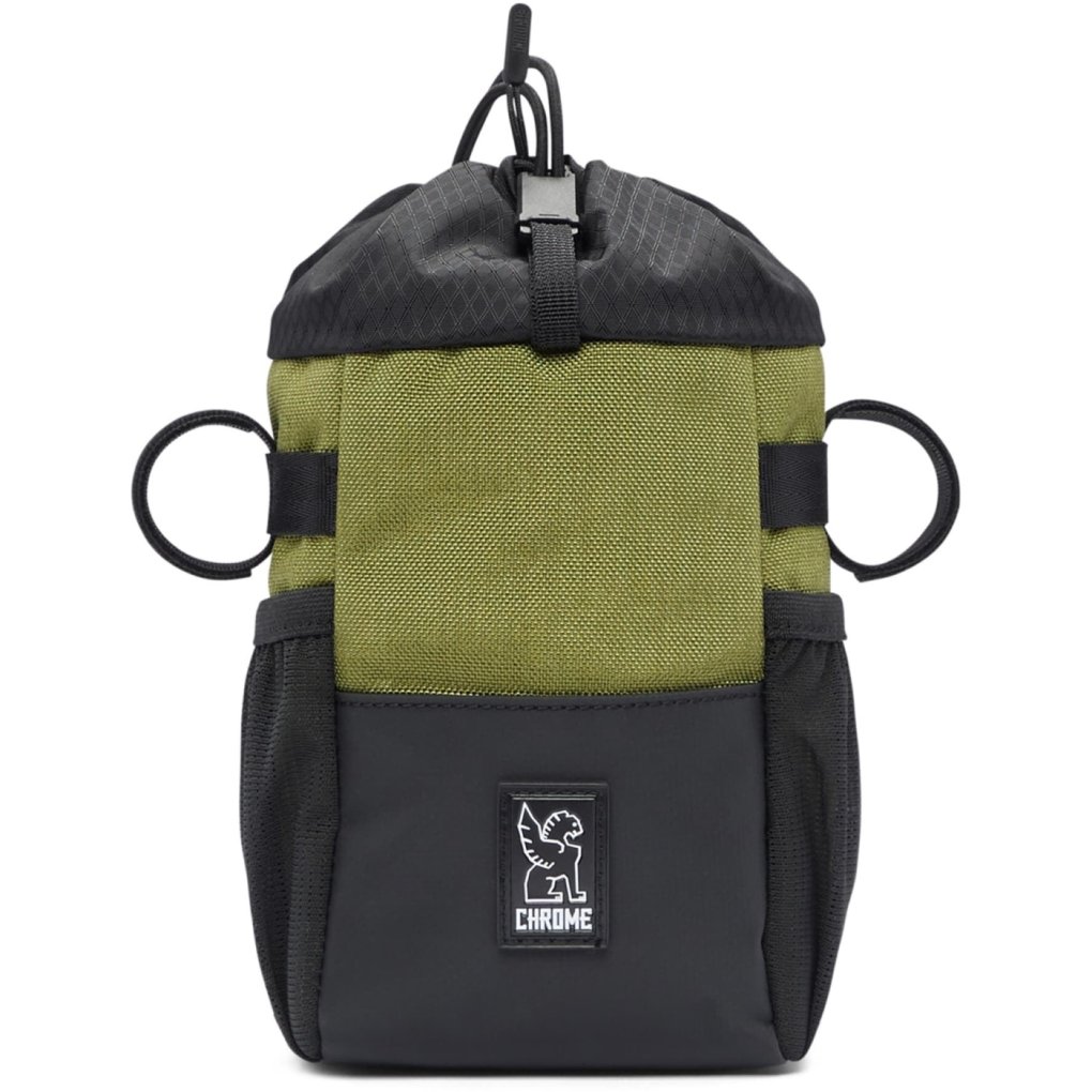 CHROME Doubletrack Feed Bag for Bar, Stem, Belt - olive branch