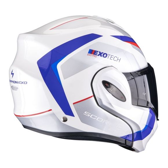 Casque modulable Scorpion Exo EXO-TECH EVO PRO - ACUTI - Bleu / BlancRef : SC1255-C453