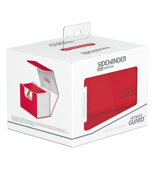 Ultimate Guard Sidewinder 100+ Xenoskin SYNERGY Deck Box - Red/White