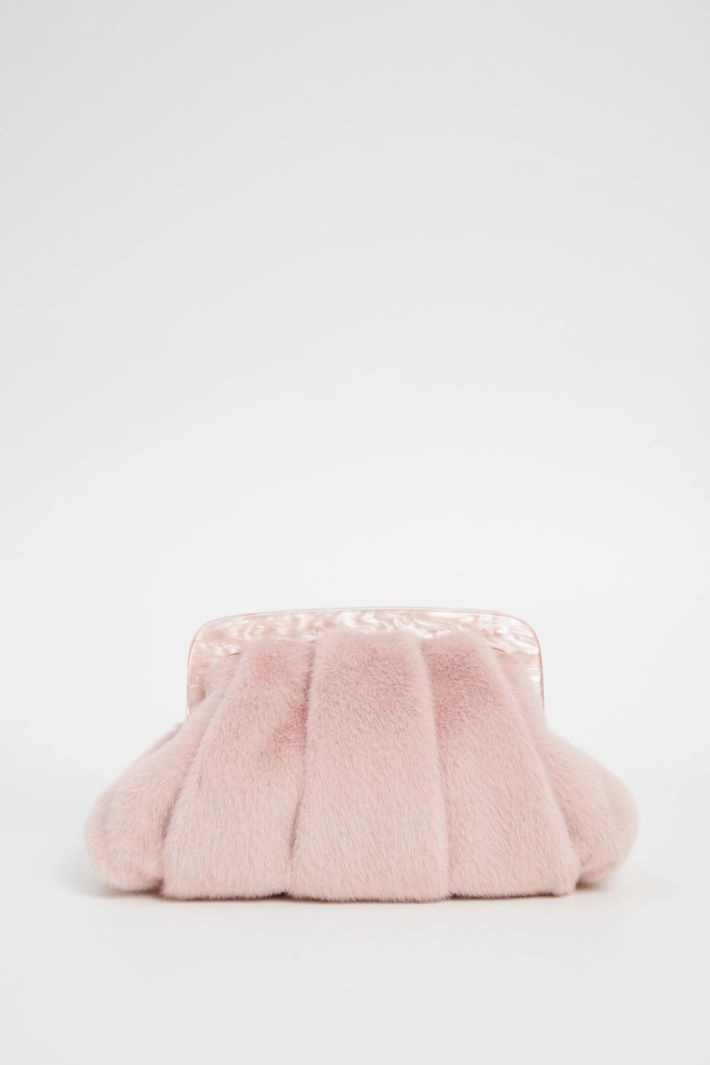 Plush-effect bag - PINK