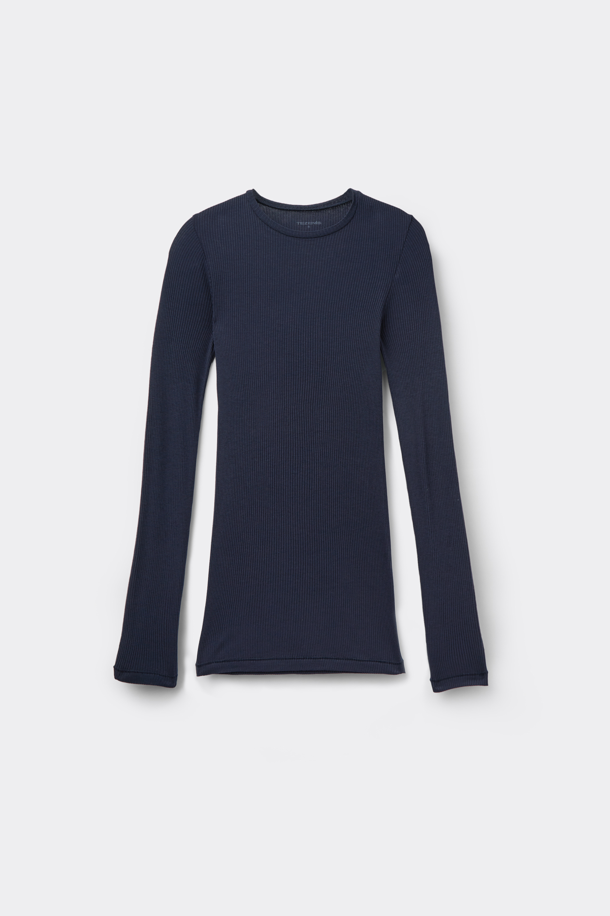 Long Sleeve Round Neck Ribbed Top