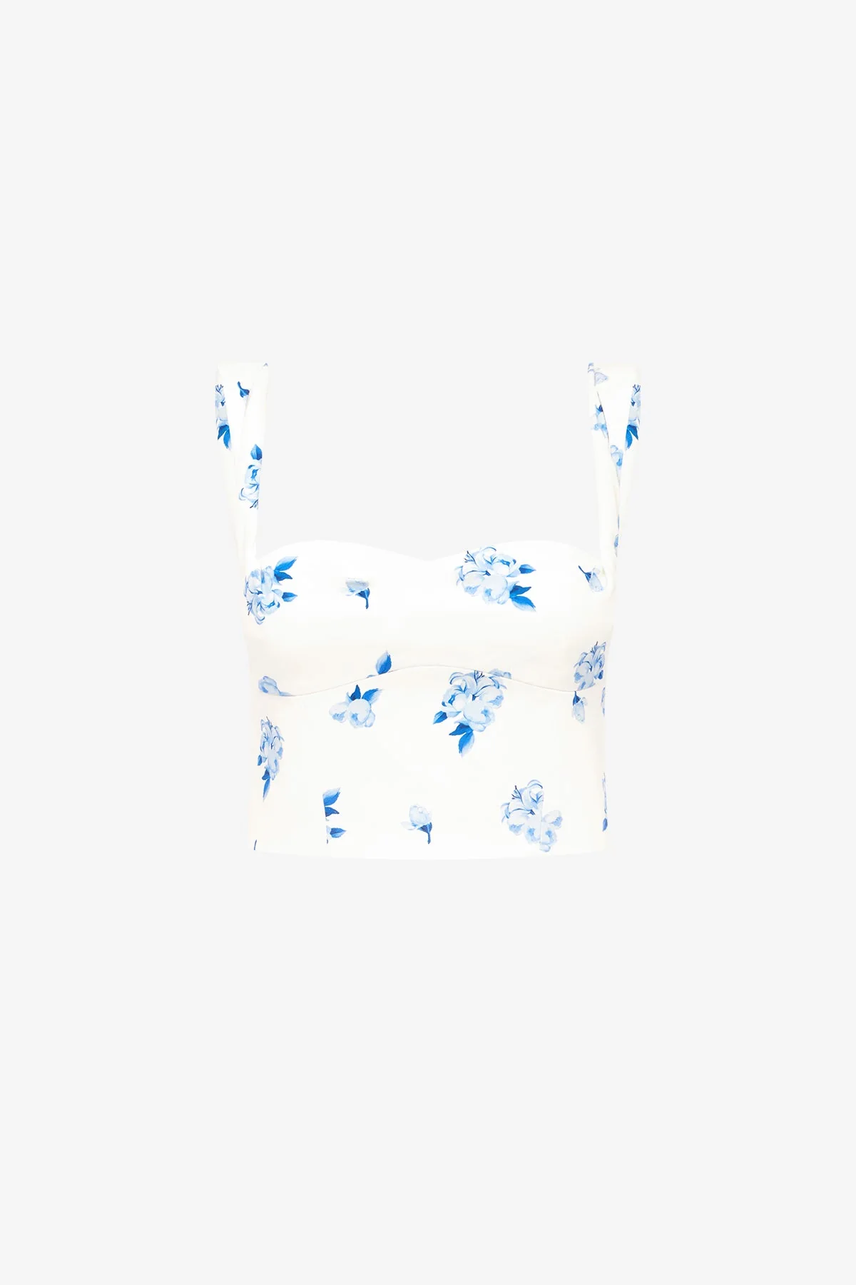 Lexi Top - Ditsy Floral Print in Snow