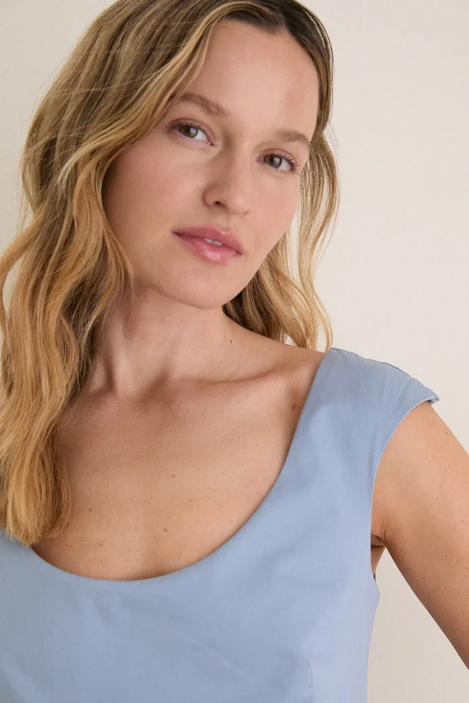 Maison Blue Cotton Romy Mini Dress