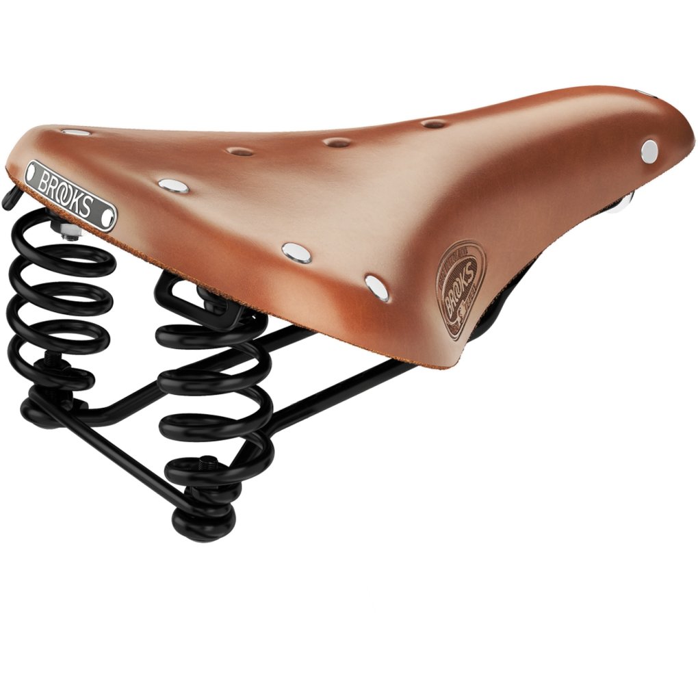 Brooks Flyer Short Bend Leather Saddle - honey