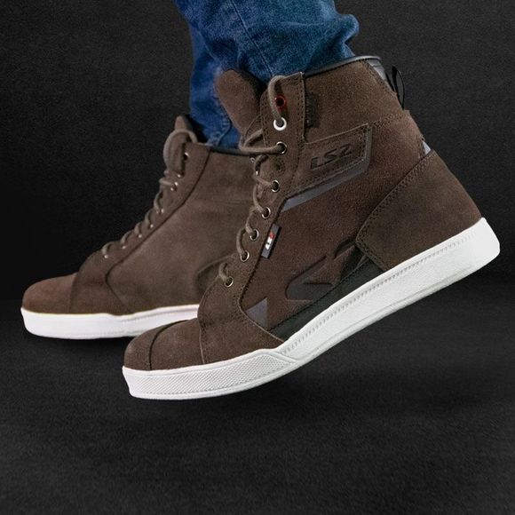 Ls2 Downtown Waterproof Motorcycle Sneakers - BrownRef: LS1410