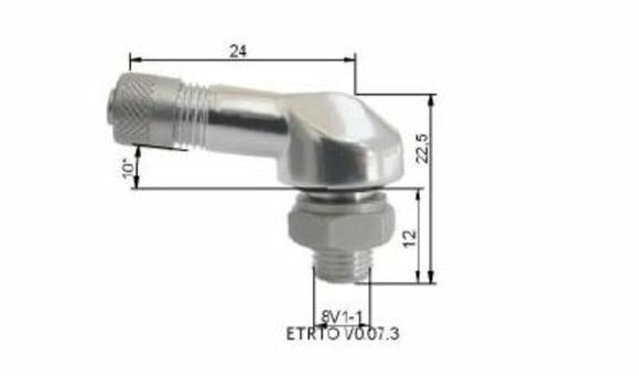 Bihr pneumatic aluminum valve Ø8.5mm - x10 UniversalRef: BI02061A / 1052917