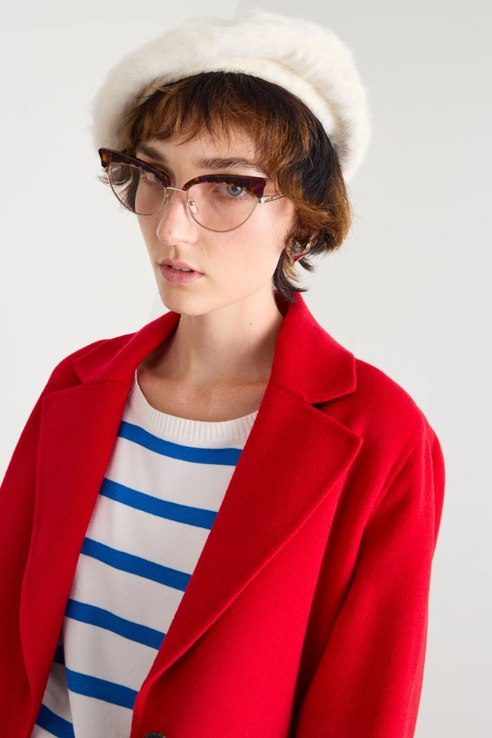 Angora beret - CREAM