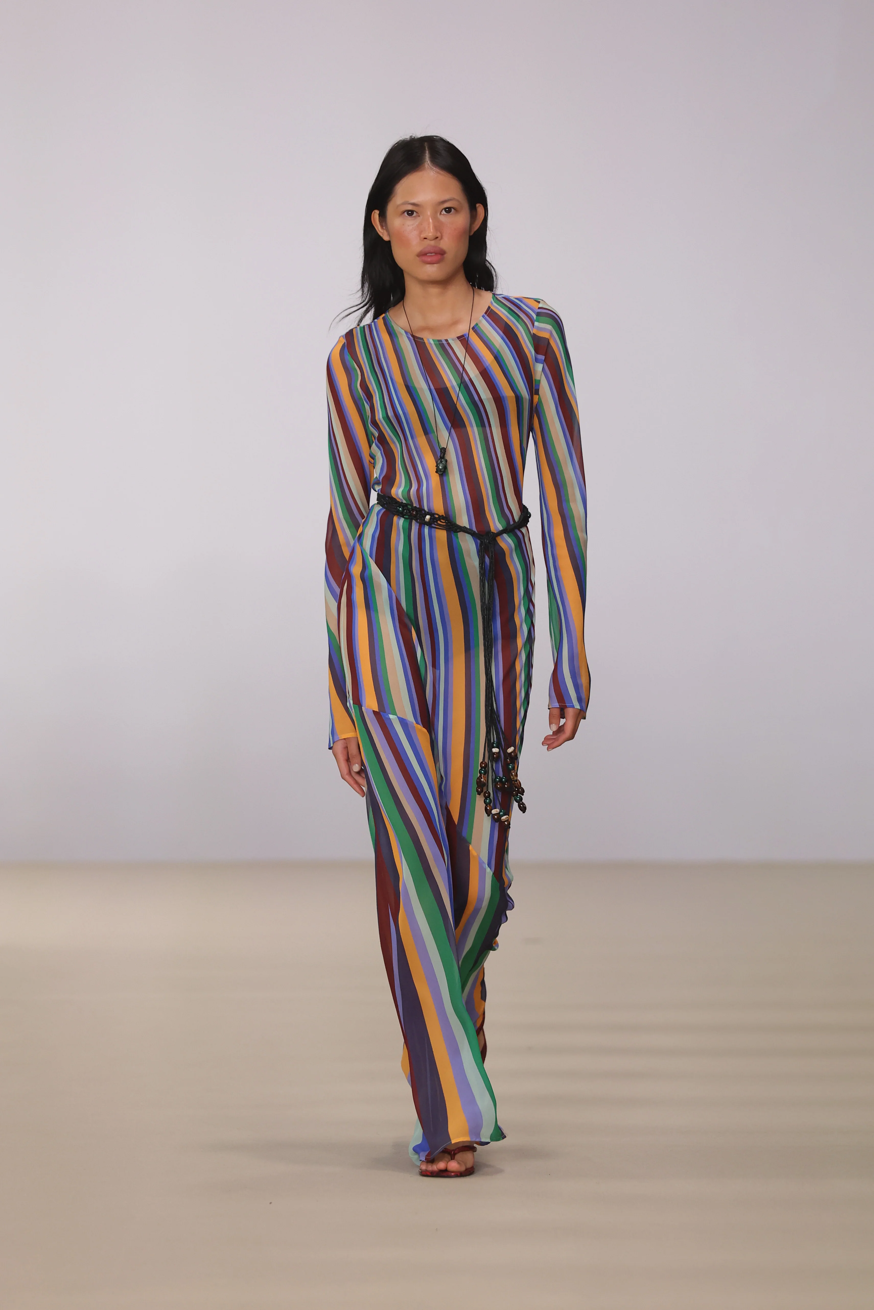 Anouk Silk Maxi Dress Wave Length