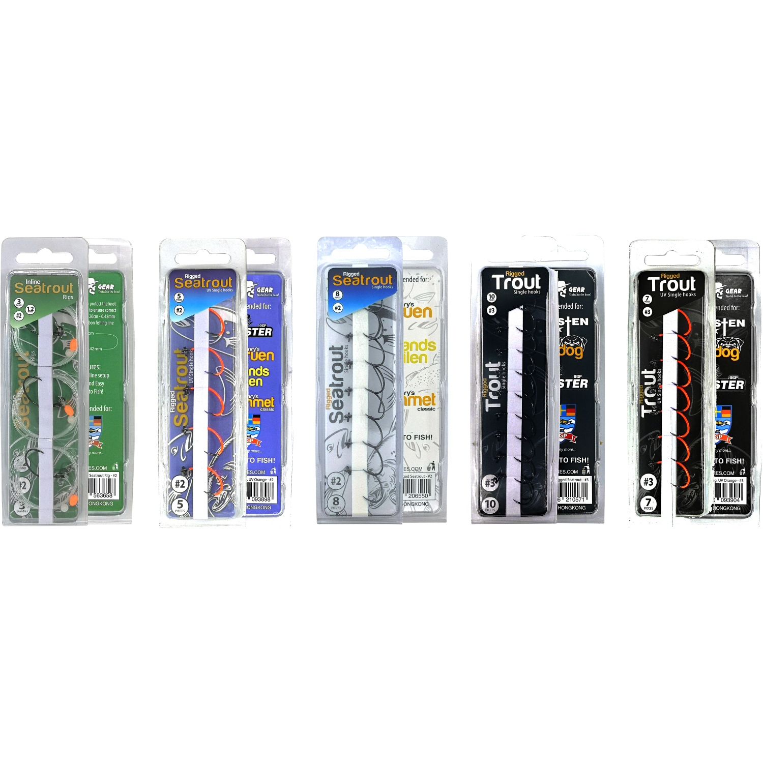 OGP Fishing Hook Rigged Trout Singlehooks UV Orange