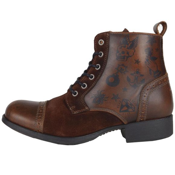 Demi-bottes Helstons MEHARI MOTIFS CHOCO - Marron / MarronRef : HS0989