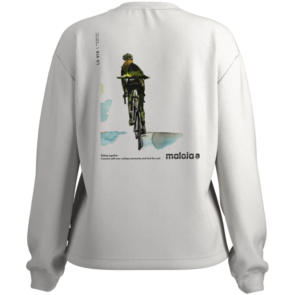 Maloja AquavistaM. Organic Cotton Longsleeve Women - shaded white cycling 1152