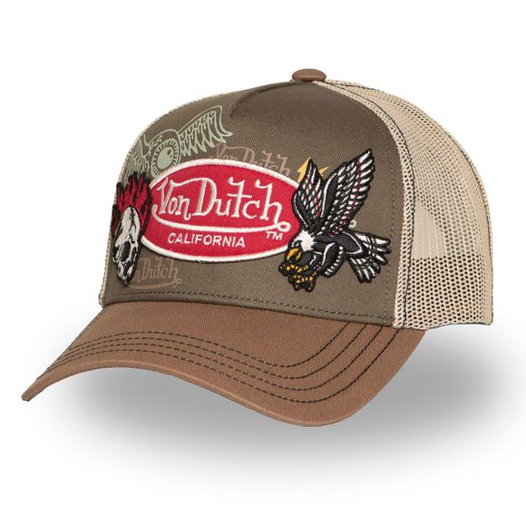 Casquette Von Dutch PATCHES - BeigeRef : VDH0315 / VD/1/CT/PATCHES/12-TU