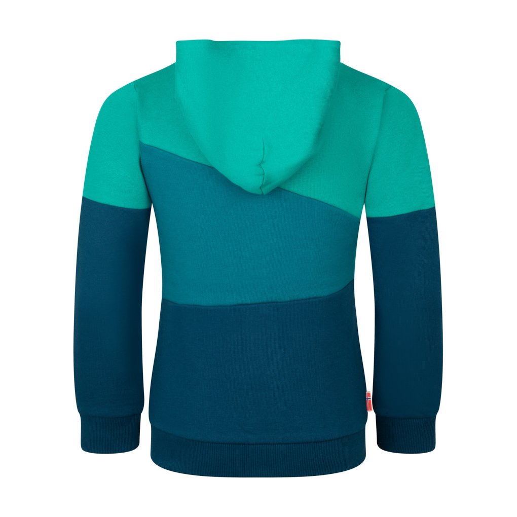 Trollkids Alesund Sweater Kids - Madeira Blue/Lagoon Green/Sea Green
