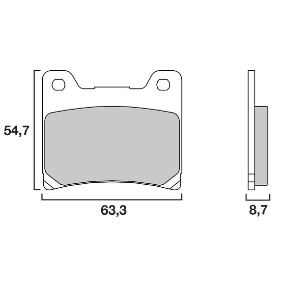 Brembo Organic brake pads front/rear (depending on model)Ref: 07YA1107