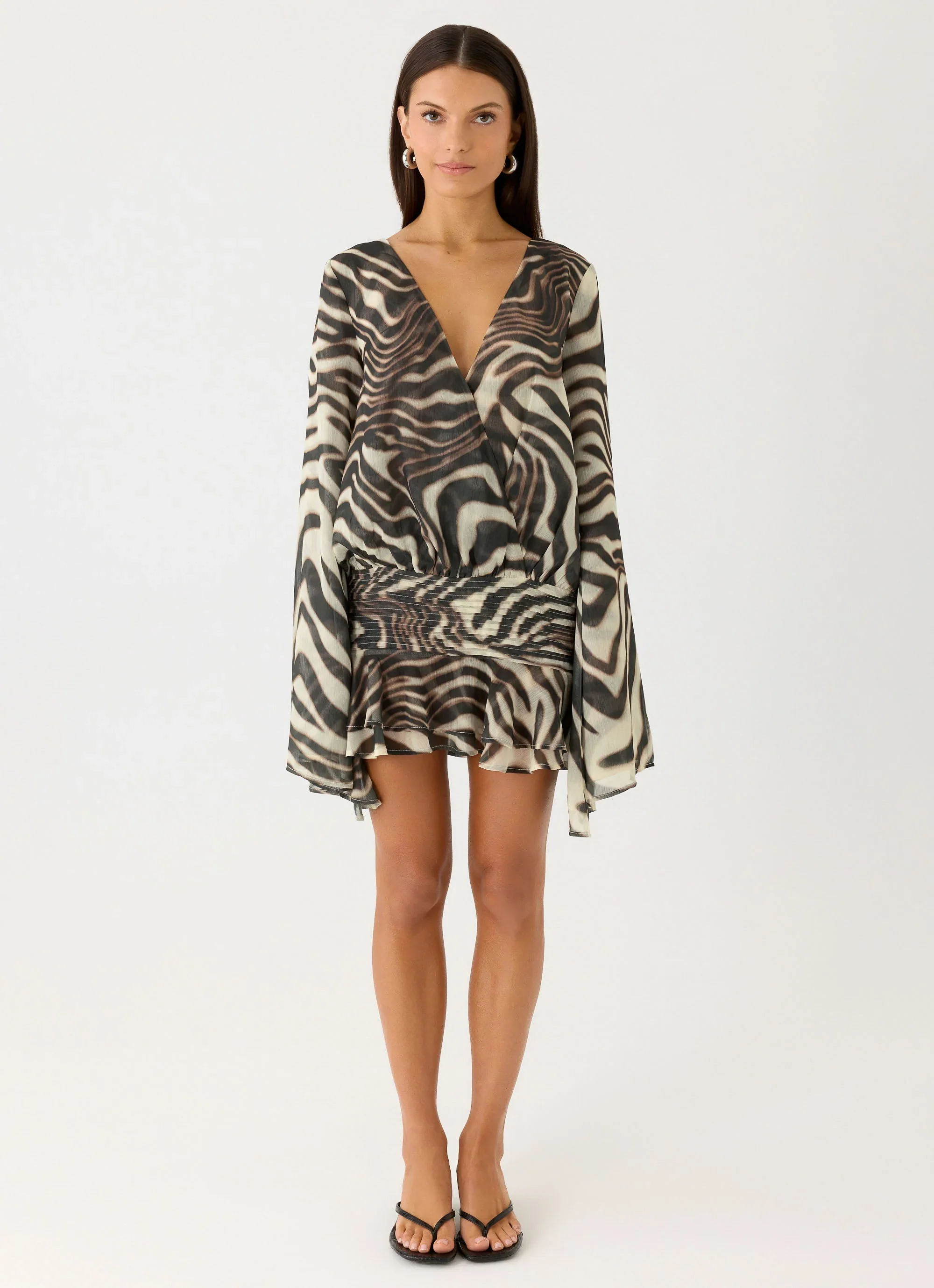 Elisana Mini Dress - Zebra