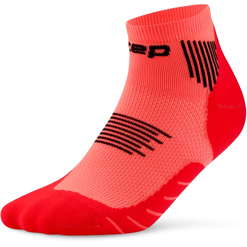 CEP Core Run Low Cut Compression Socks Men - neon coral