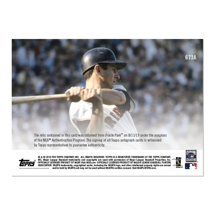 On-Card Auto Relic # to 99 - Mike Yastrzemski - MLB TOPPS NOW® Card 673A