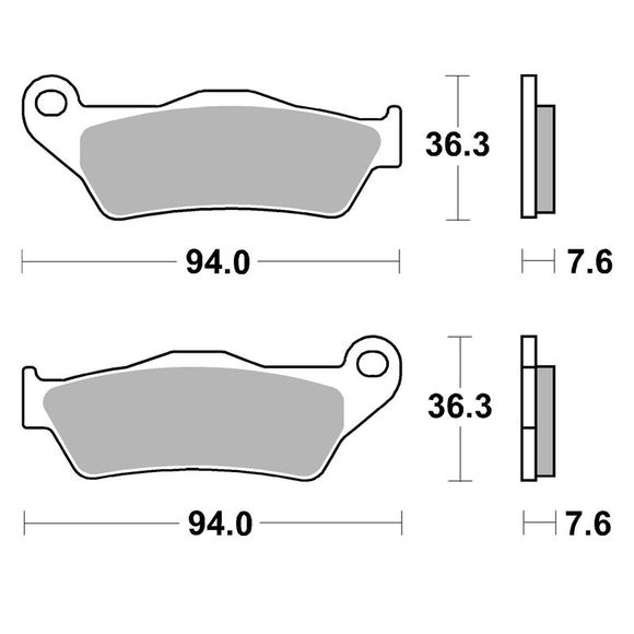 SBS 671HF Organic Front/Rear Brake Pads (Depending on Model)Ref: 671HF / 671000