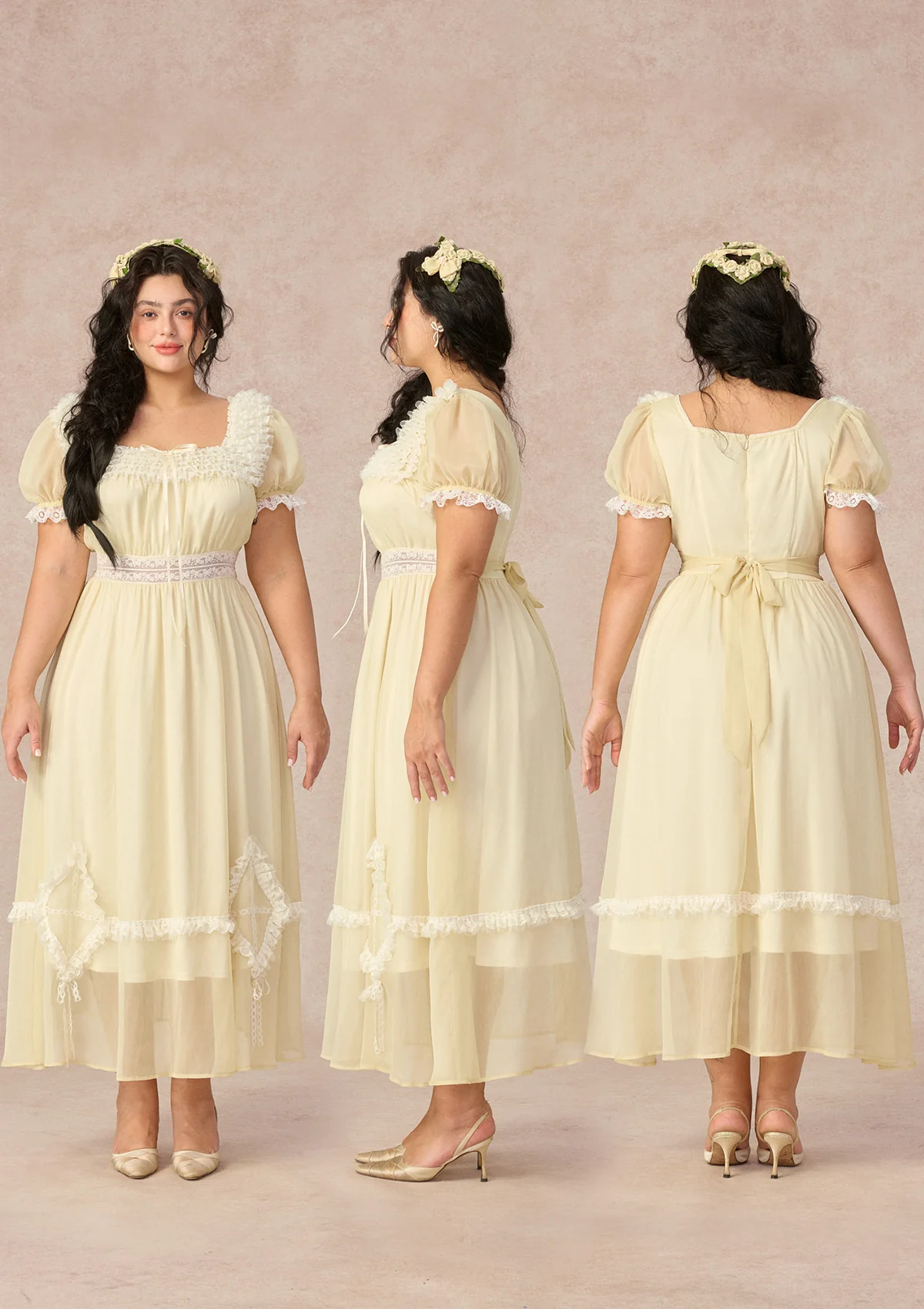 Curve&Plus Yellow Kite Dress