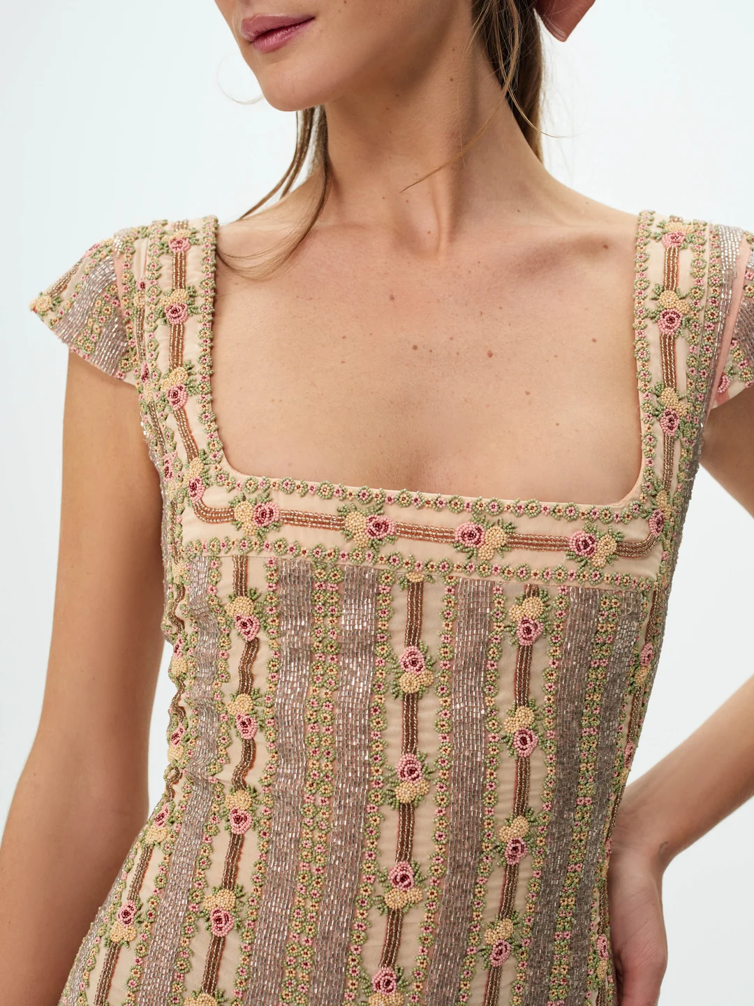 Niko Beaded Mini Dress