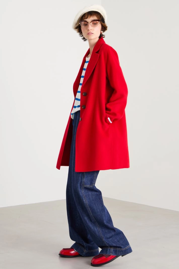Double-broadcloth coat - RED