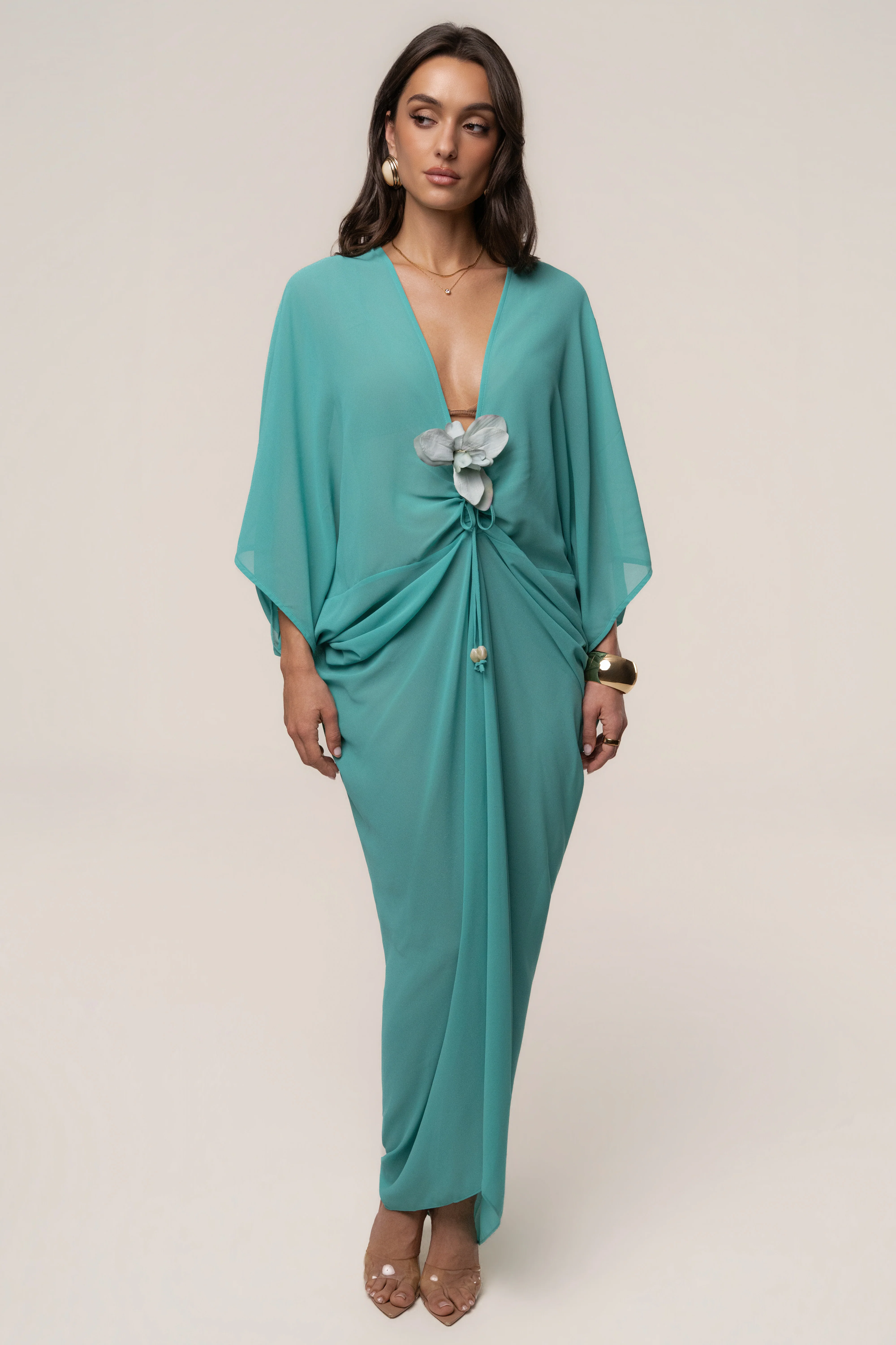 Teal Longer Days Cover Up Dress