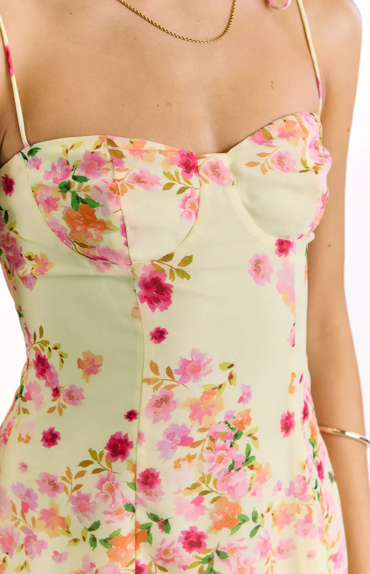Penny Lane Yellow Bloom Mini Dress