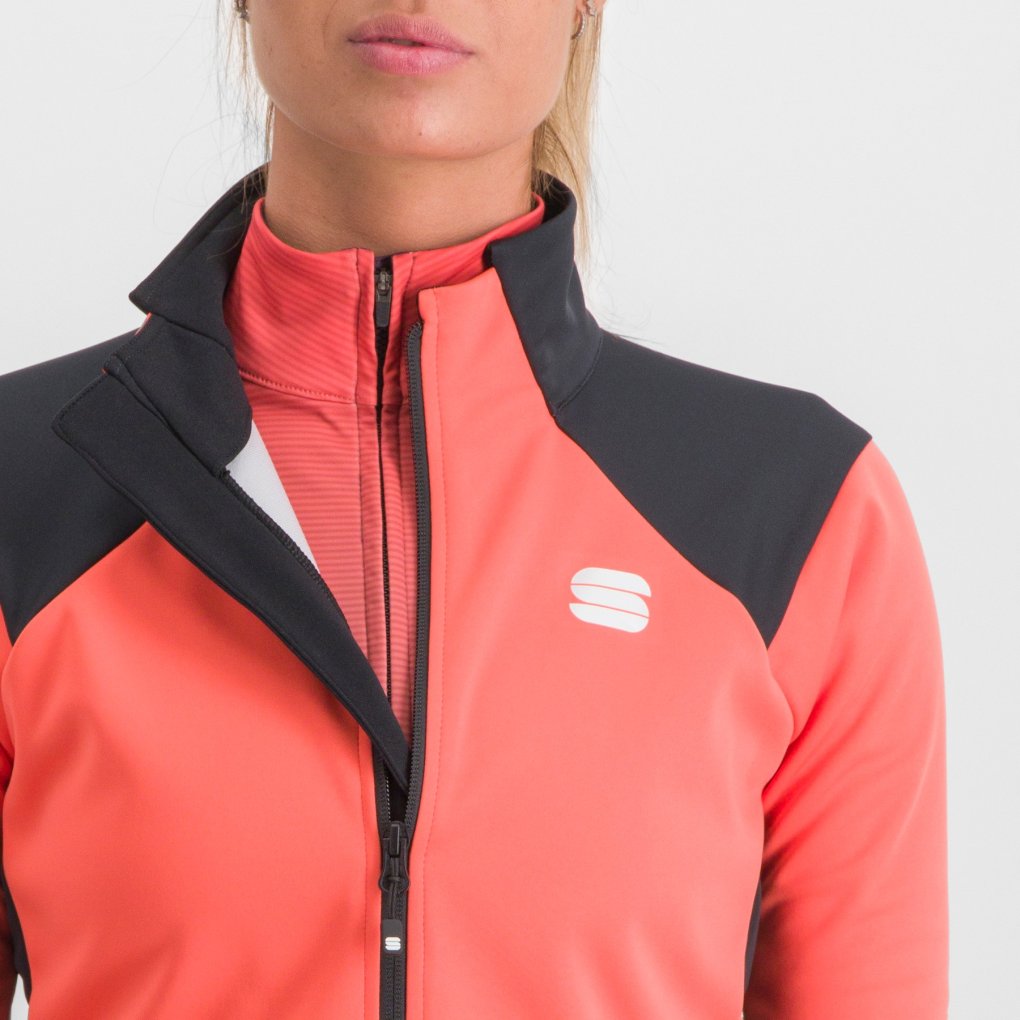 Sportful Squadra Women's Jacket - 117 Pompelmo/Black