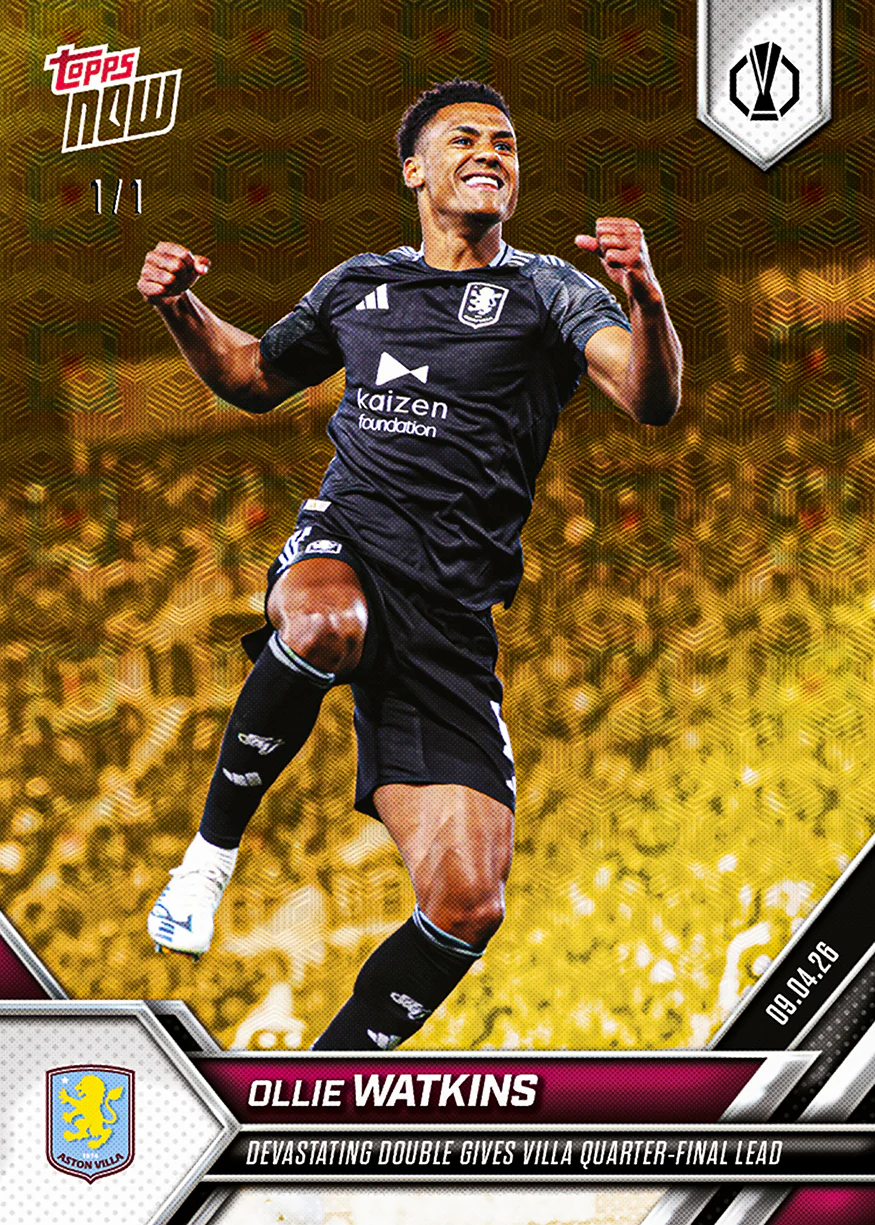Ollie Watkins - 2025-26 UEL Topps NOW® - Card 26 - PR: 187