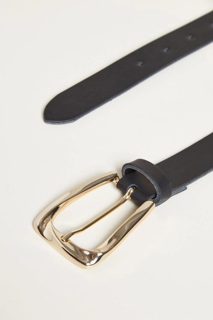 Leather belt - BLACK