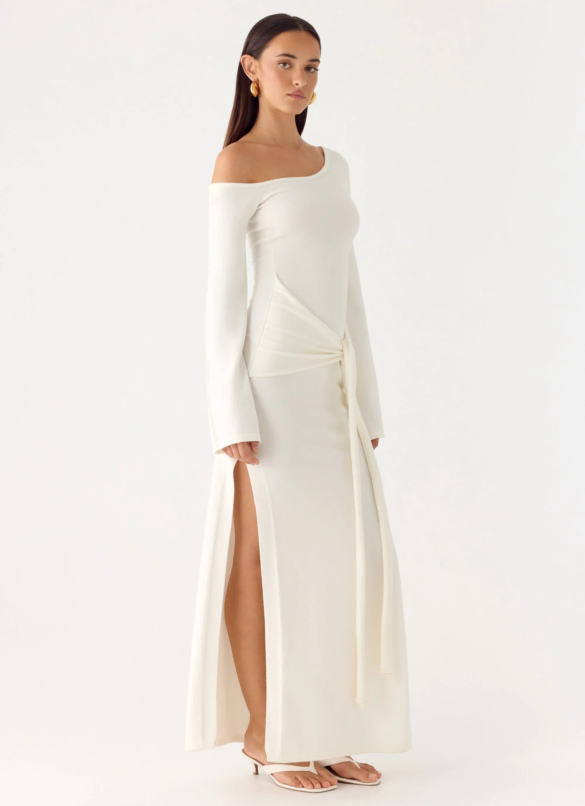 Kova Knit Maxi Dress - White
