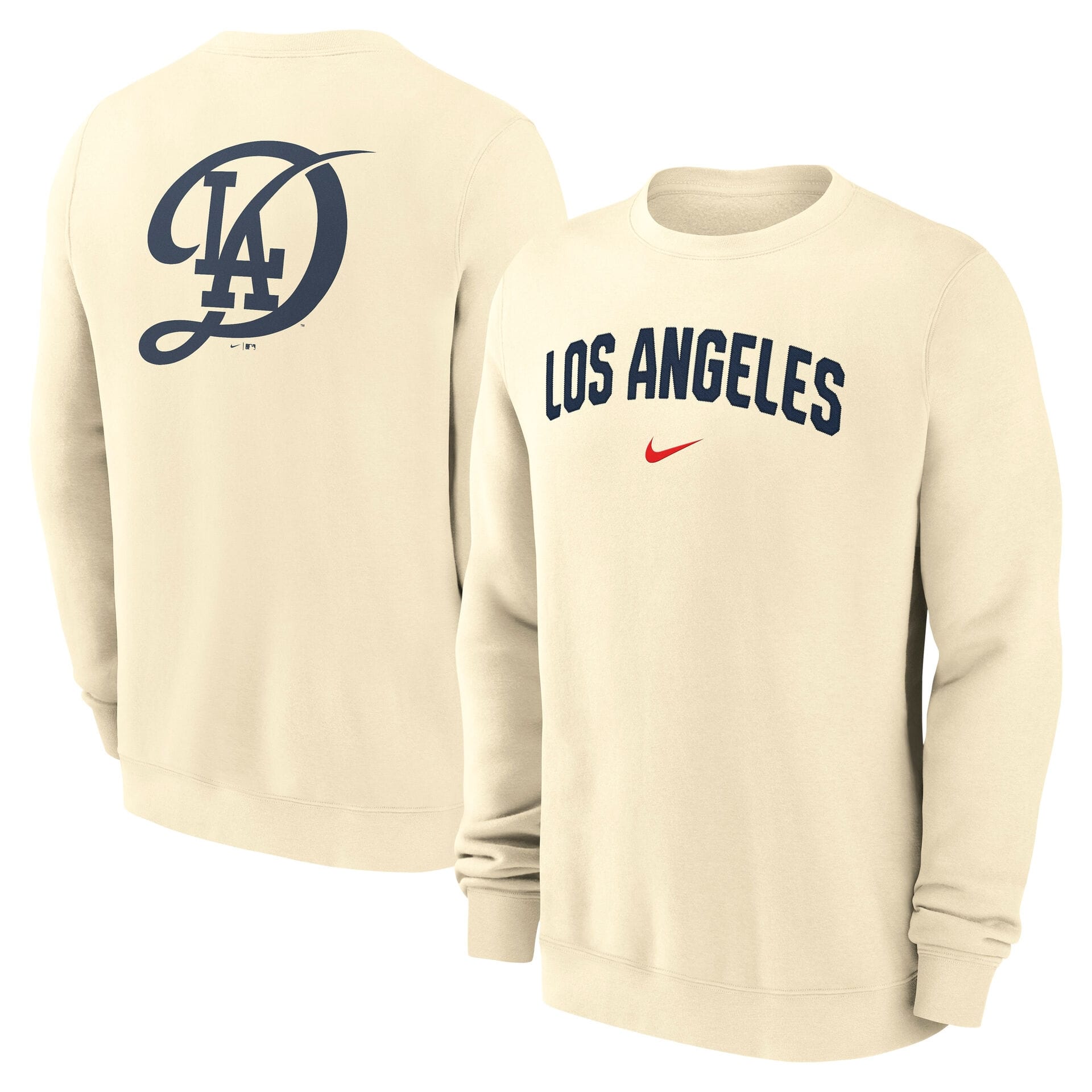 Los Angeles Dodgers City Connect 2-Hit Club Crew Pullover Cream