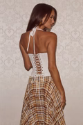 Tegan Halter Bustier Top- Ivory