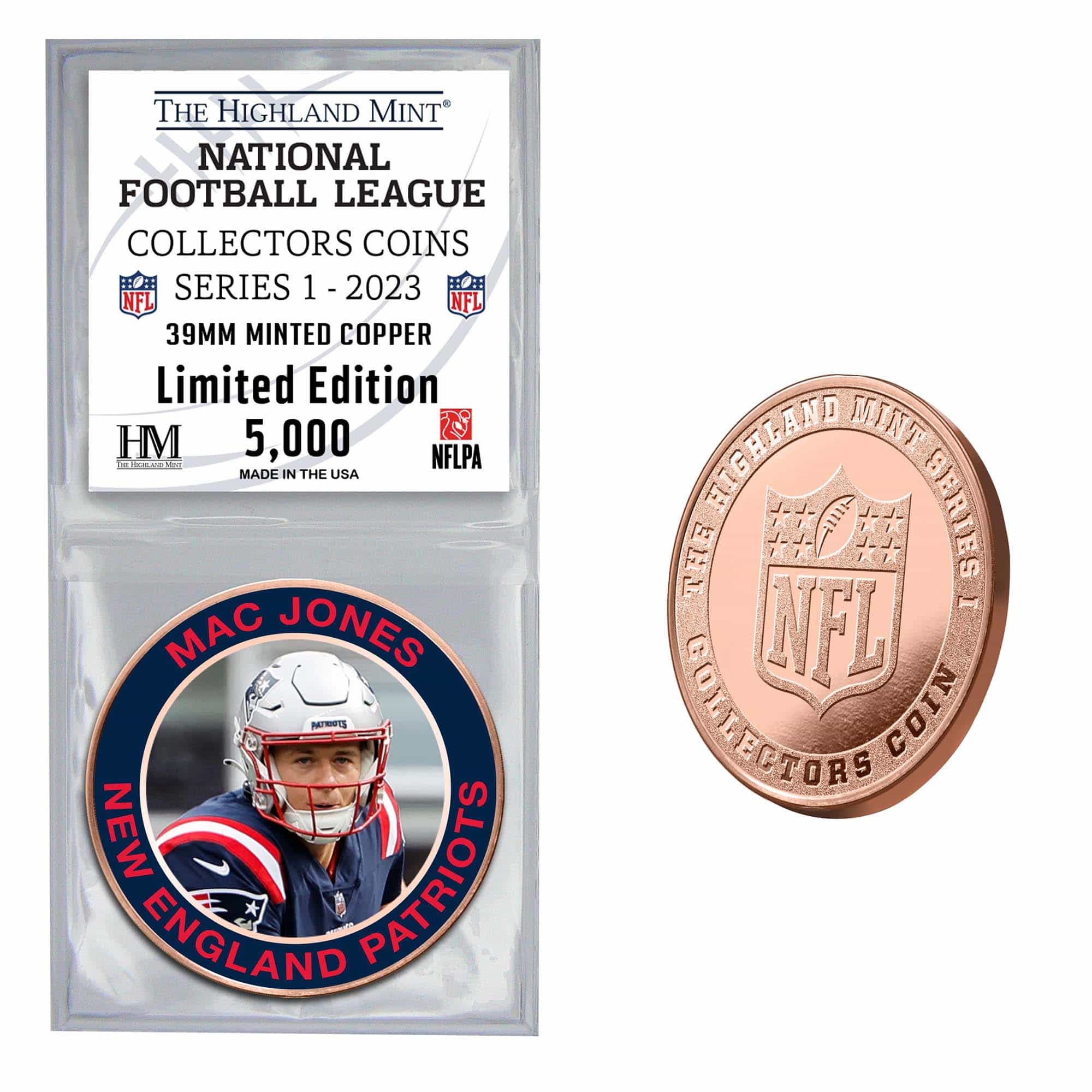 NFL Collectors Coins Series 1 Mac Jones New England Patriots Commemorative Coin