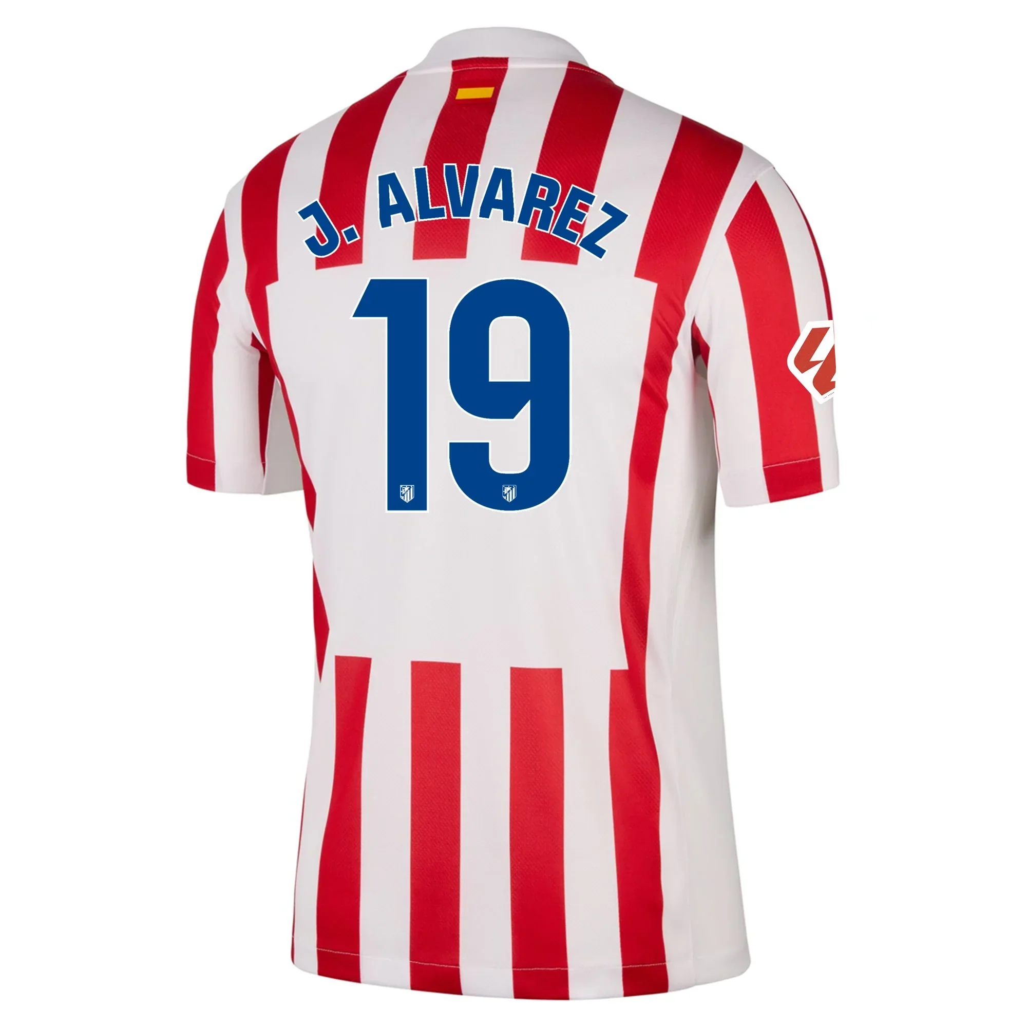 Atletico Madrid Julian Alvarez Home Jersey w/ La Liga Patch 25/26 (Sport Red/Hyper Royal)