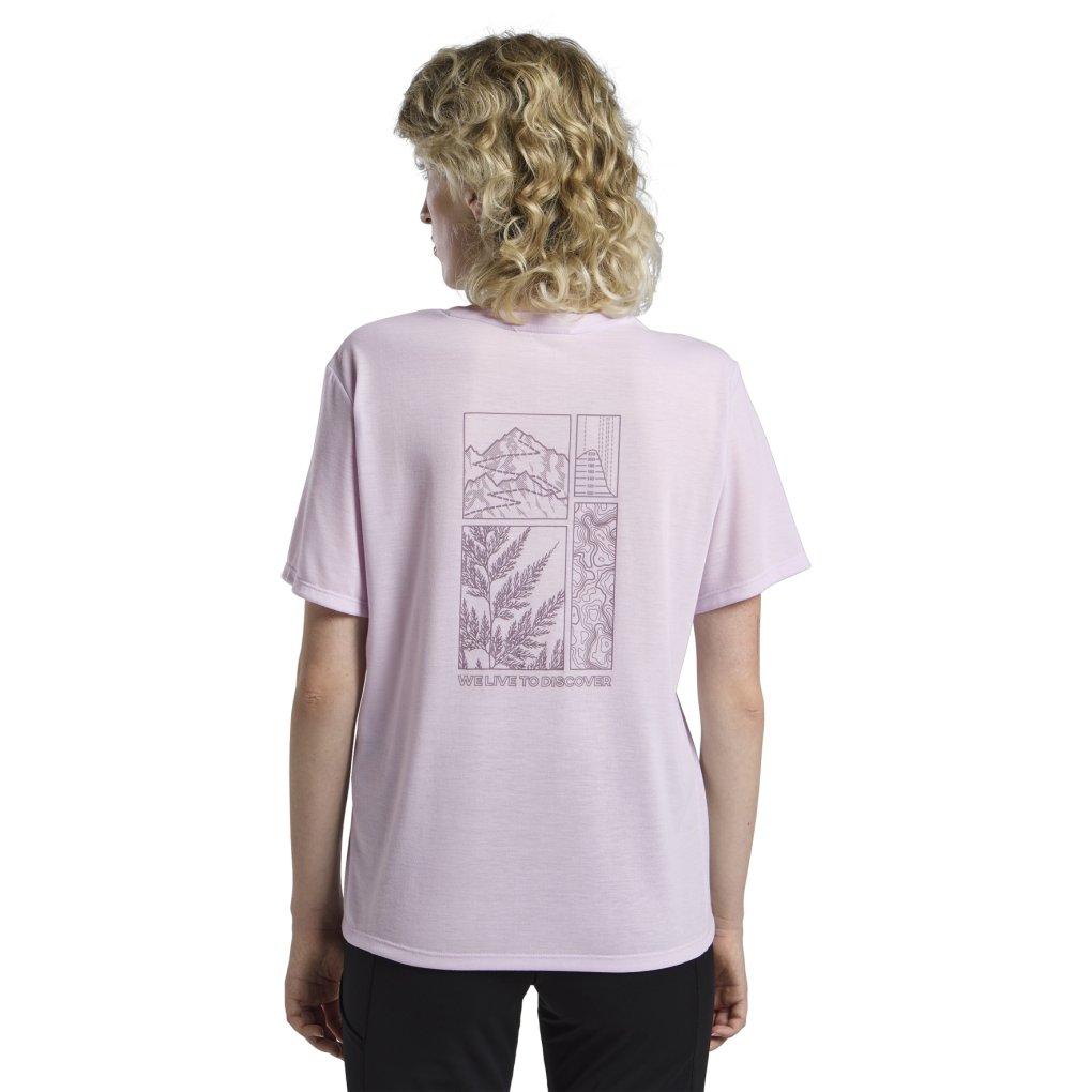 Jack Wolfskin Vonnan Graphic T-Shirt Women - EXPLORE pale lavender