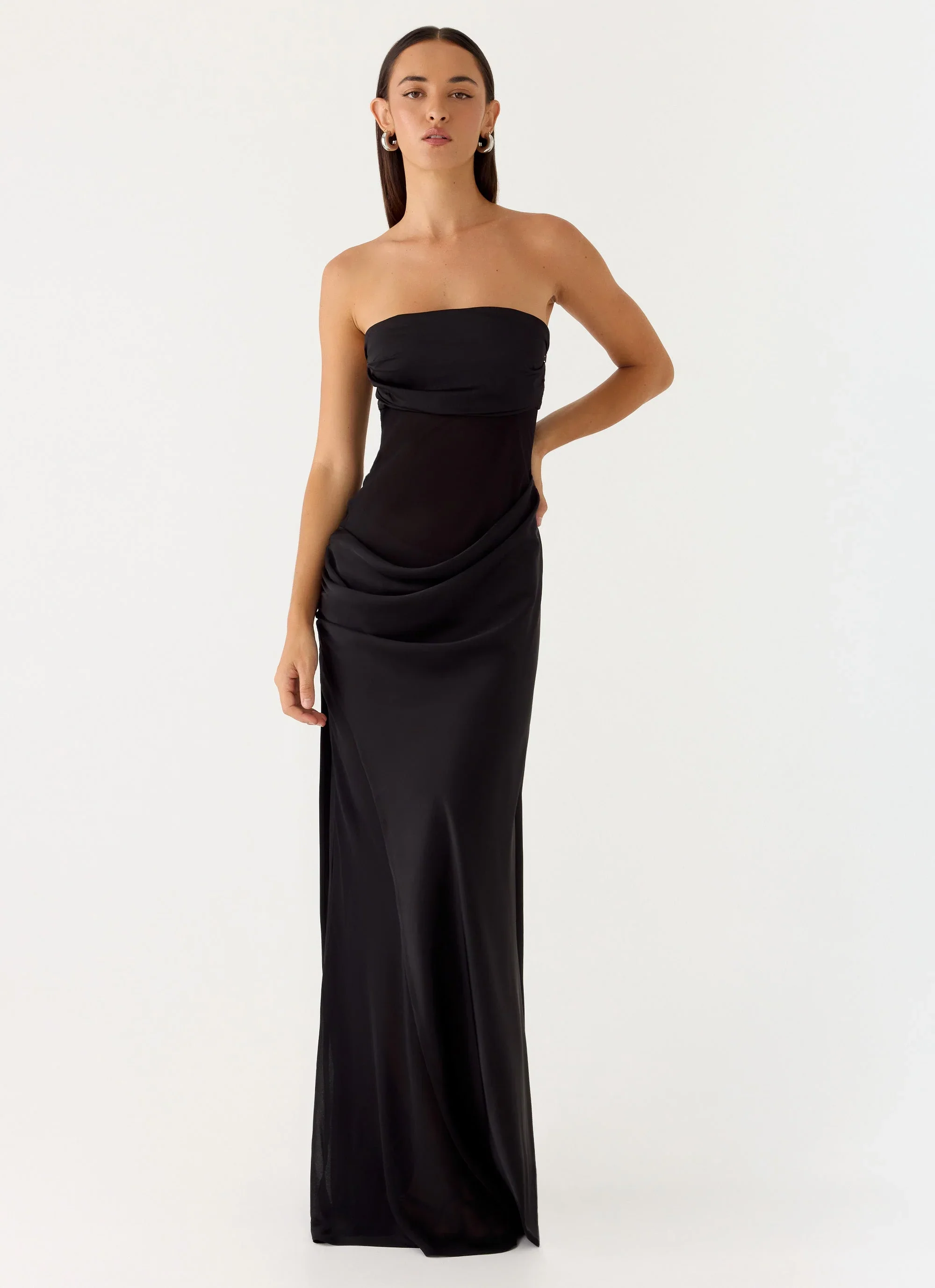 Champagne Skies Maxi Dress - Black