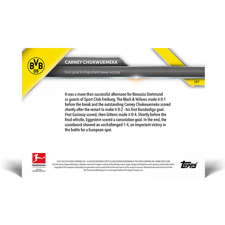Carney Chukwuemeka - 2024-25 Bundesliga Topps NOW® Card 157
